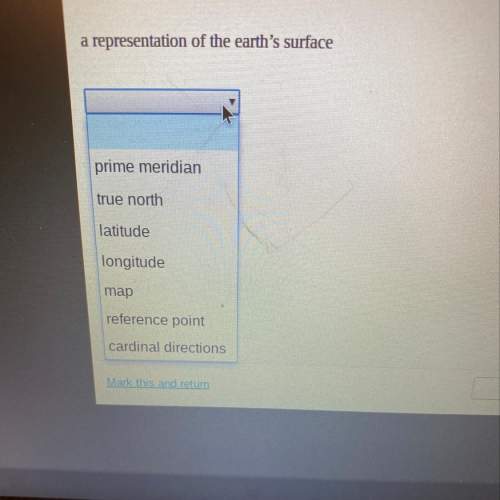 Select the word from the list that best fits the definition “a representation of the earths surface”