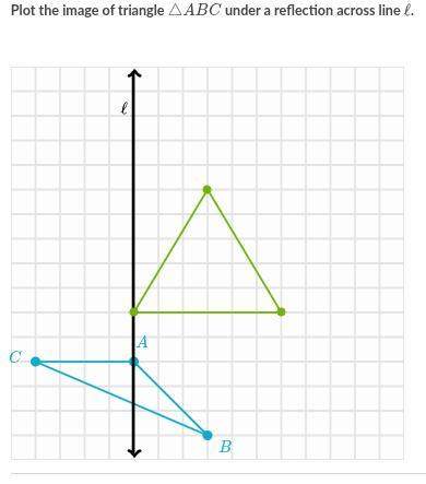 Correct gets ! triangle abc is reflected over line l.plot the reflecti