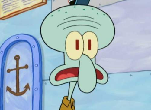 Squid ward is a squid. so whats his 'nose'