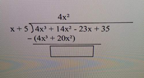 What polynomial would go in the box below if you were finding the quotient by the long division proc
