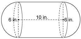 Need answers fast  the figure is made up of 2 hemispheres and a cylinder. what is the vo