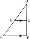 The figure shows triangle def and line segment bc, which is parallel to ef:  part a: is trian