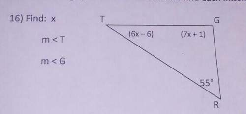 For each triangle, find the value of x and find the missing angle(s)