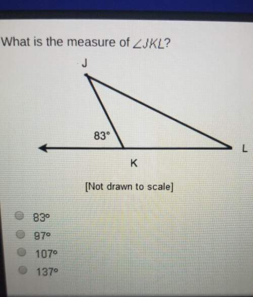 What is the measure of zjkl? 83[not drawn to scale)