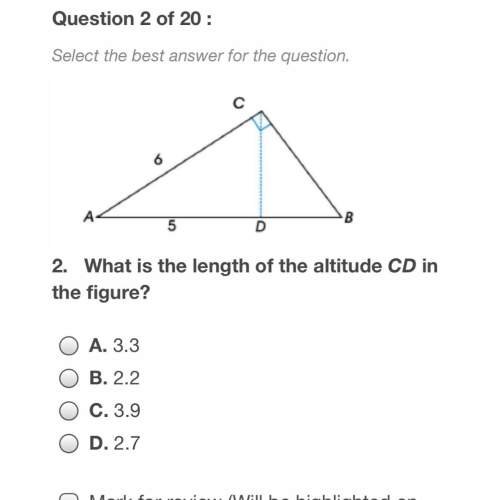 What is the length of the altitude cd in the figure