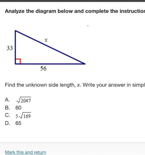 Find the unknown side length, x. write your answer in simplest radical form.