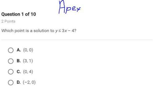 Which point is a solution to y≤3x-4?