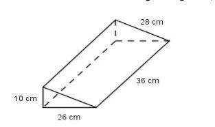 What is the surface are of the given figure? the options are: 2,564 cm22,27