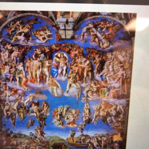 The above painting is michelangelo buonarroti's, last judgement. he was able to include so much deta