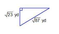 What is the length of the unknown leg in the right triangle?  answers on second image.