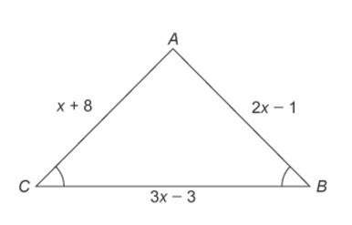 What is the length of side bc of the triangle? make sure to show all of your work!