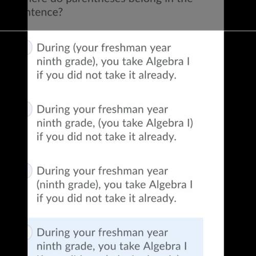 During your freshman year ninth grade, you take algebra 1 if you did not take it already.
