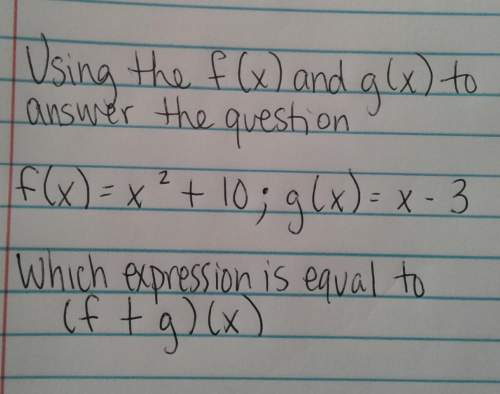 Using the f(x) and g(x) to answer the question