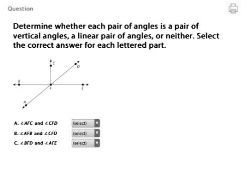 Determine whether each pair of angles is a pair of vertical angles, a linear pair of angles, or neit