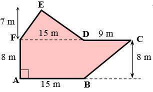 Find the area of the following polygon