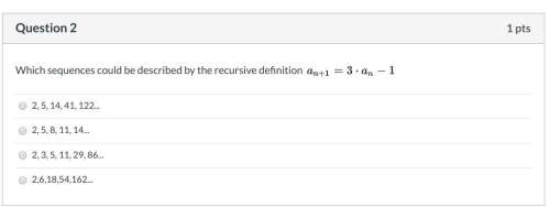 Which sequences could be described by the recursive definition latex: a_{n+1}=3\cdot a_n-1