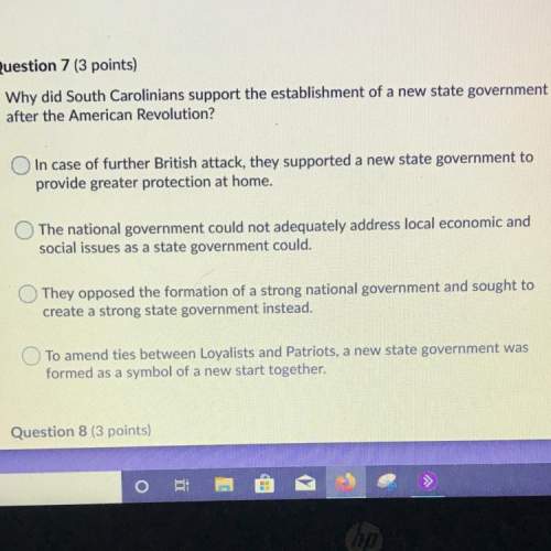 Why did south carolinians support the establishment of a new state government after the american rev