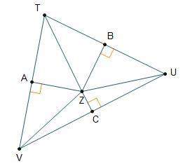 Point z is equidistant from the vertices of δtuv. point z is equidistant from the vertic