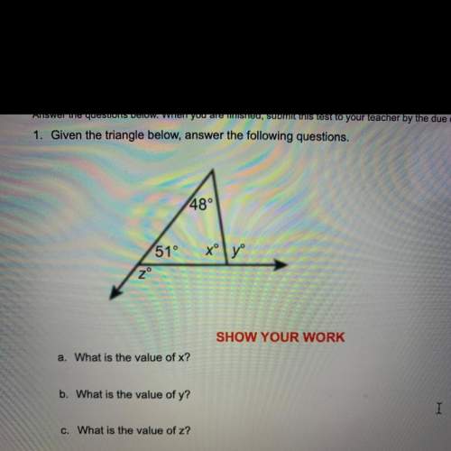 Given the triangle below, answer the following questions.