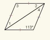 Find the measure of ∠ 4. round your answer to the nearest tenth.  degrees