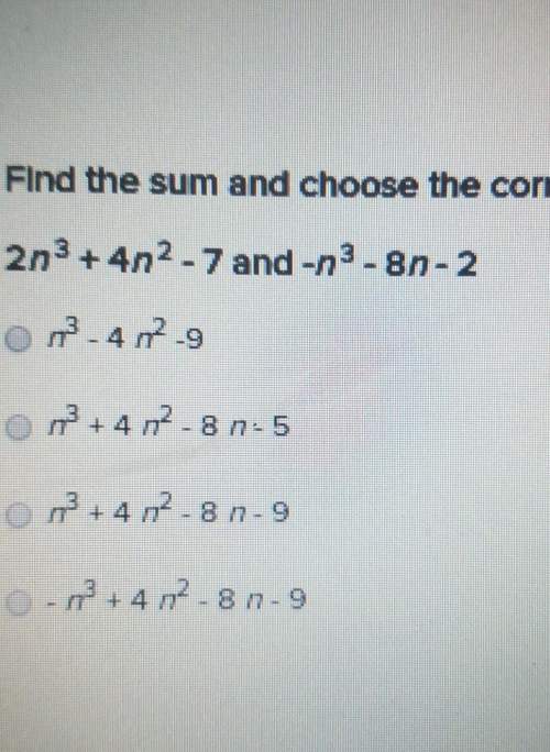 Find the sum and choose the correct answer