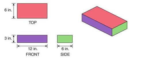 What is the volume of the right rectangular prism?  1296 in3 252 in3