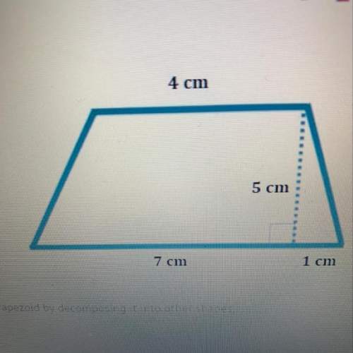 find the area of the trapezoid by decomposing it into other shapes. a) 25 cm?  b)