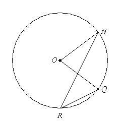 If m angle r=70 in circle o what is m angle o