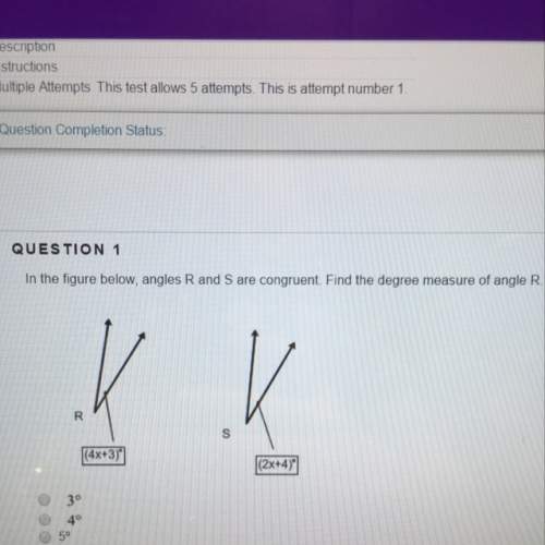 From be the degree measure of angle r