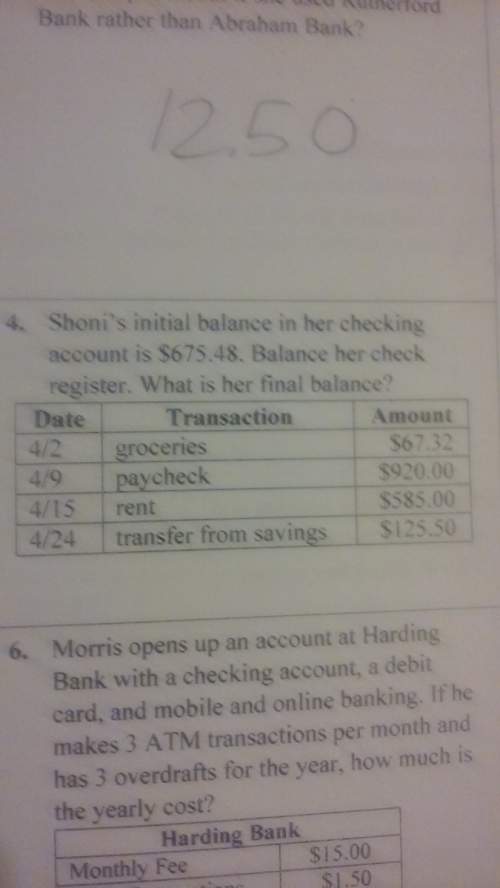 Shoni's initial balance in her checking account is 674.48
