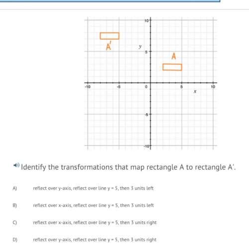 identify the transformations that map rectangle a to rectangle a'. a) reflect ove