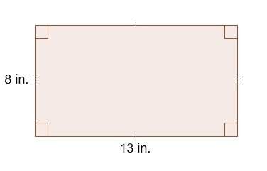 What is the perimeter of this rectangle?  a. 21 in. b.