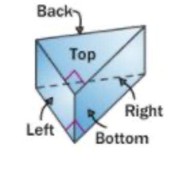 Asap draw and label the net for the triangular prism below. then use the following measurements