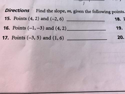 Geomtry  find the slip m given 3 questions