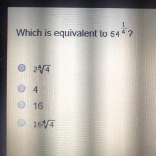What is equivalent to 64^1/4?