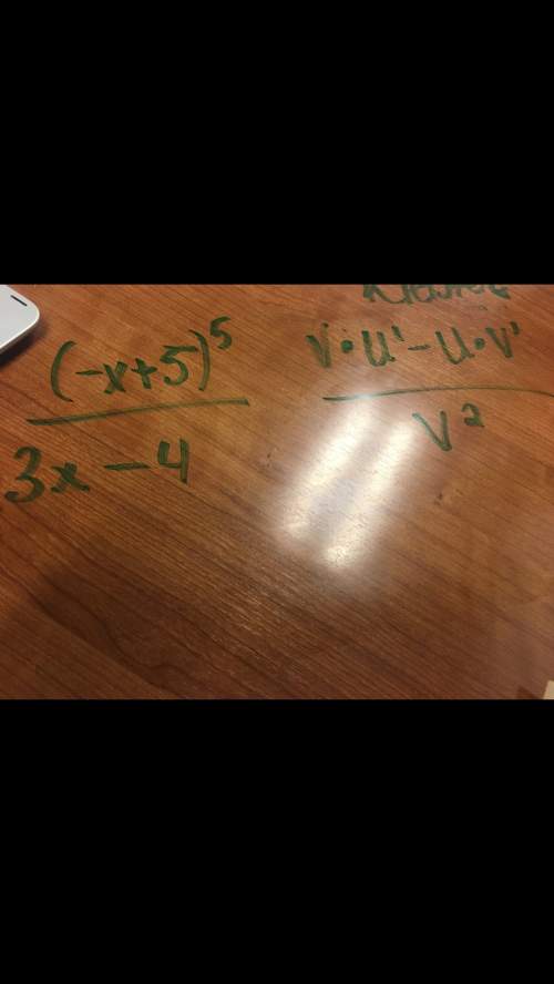 Solve this derivative using the quotient rule