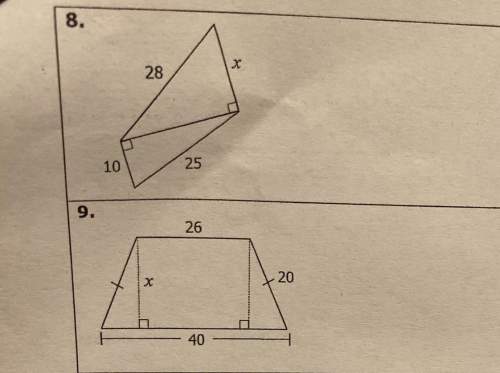 Can someone me step by step to find the missing number for problem 8 and 9.