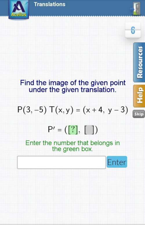 Find the image of the given point under the given