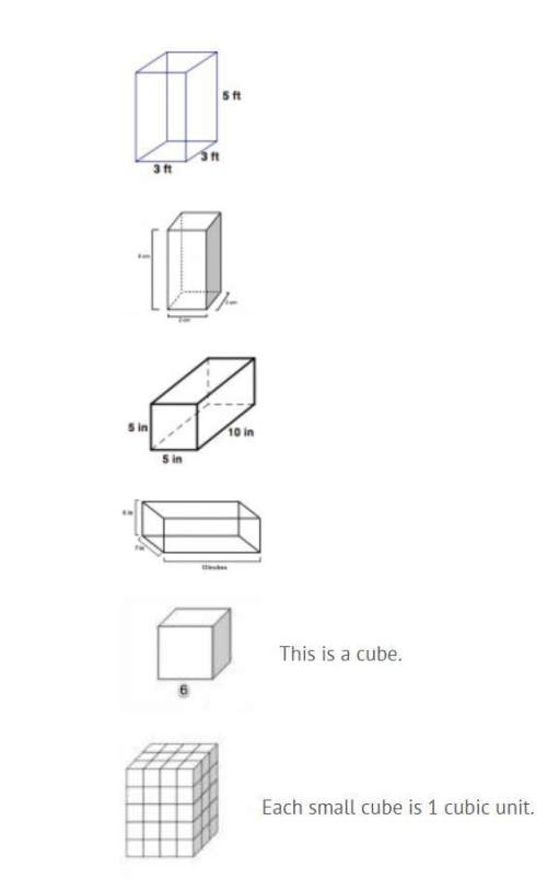 There is a picture of cube with the #6 match each prism with its volume here