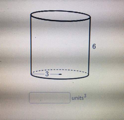 Find the volume of the cylinder.  enter the exact answer.