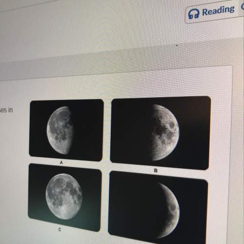 Which answer represents the moon phases in order from first to last?  b, c,ad ac,b