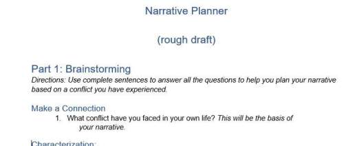 Ineed !  1.06 narrative planner i just want an example because i dont know how to