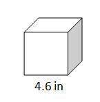 The figure is a cube. estimate its volume.  a)  15 in^3  b)