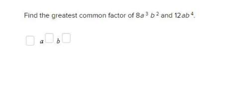 Find the greatest common factor of 8a 3 b 2 and 12ab 4.