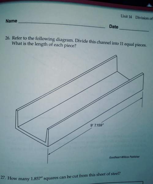 Refer to the following diagram. divide this channel into 11 equal pieces. what is the length of each