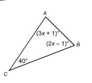 Find the measure of angle b a. 50° b. 55° c. 60° d. 65°