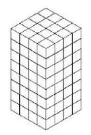 How many unit cubes are in this rectangular prism?  a) 16  b) 32  c) 80  d)