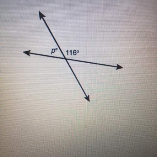 In the figure two lines intersect to form the angles shown. what is the value of p