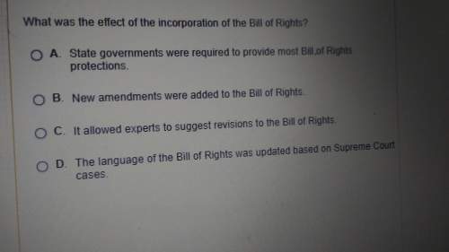 What was the effect of the incorporation of the bill of rights
