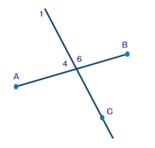 20  the figure below shows line t, which intersects segment ab:  segment ab